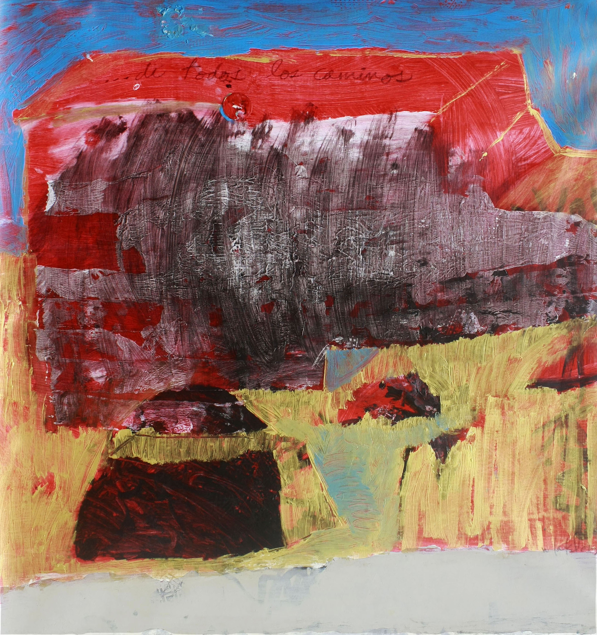 De todos los caminos. Acrílico sobre lienzo, 130x130 cm, 2016