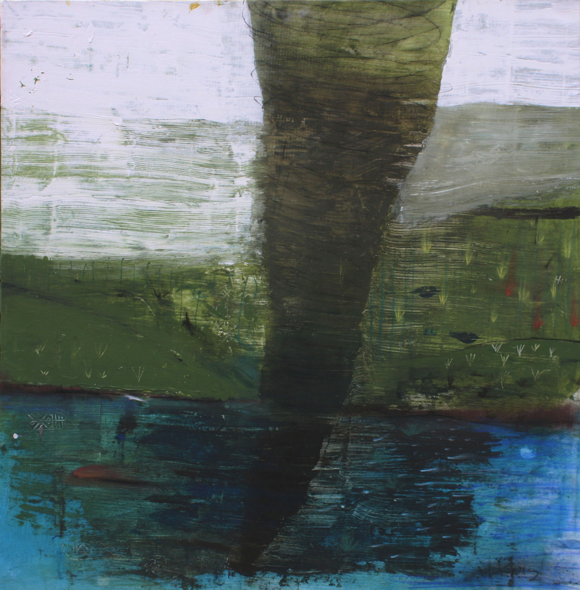 Seguirán viniendo del norte. Acrílico sobre lienzo, 130x130 cm, 2016